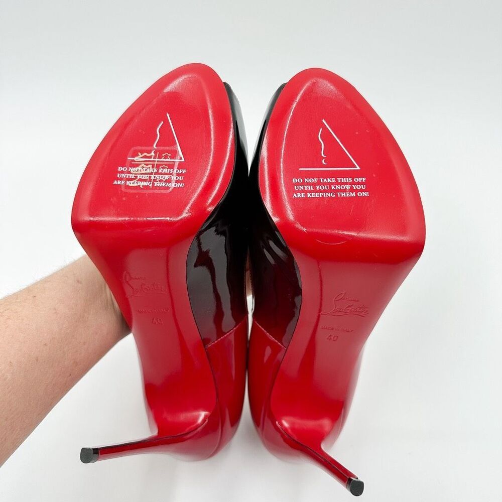 Christian Louboutin New Very Prive 120 Pumps Black Red Ombré Size 40, 10 - Picture 9 of 14
